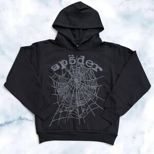 Sp5der phantom web hoodie black